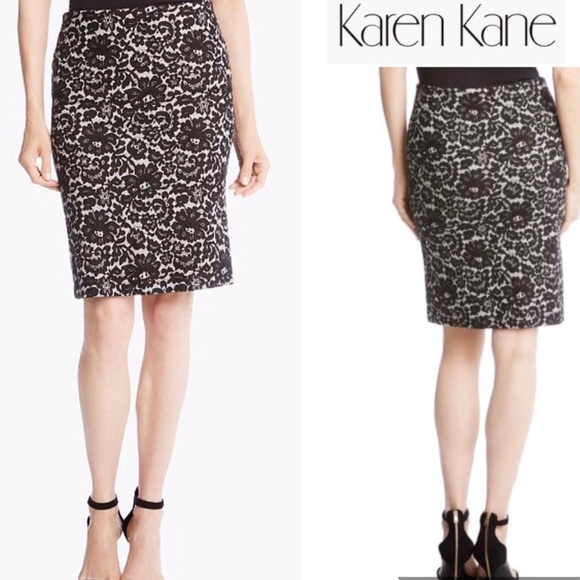 Karen Kane Dresses & Skirts - 💃Karen Kane Skirt Black/White Lace Print Chic Karen Kane Dresses & Skirts - 💃Karen Kane Skirt Black/White Lace Print Chic